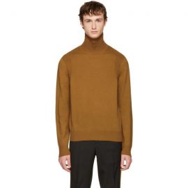 Maison Margiela Brown Tan Wool Turtleneck at Ssense