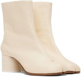 Maison Margiela Off White Tabi Ankle Boots at Ssense