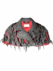 Maison Margiela Ripped Melange Knit Stole - at Farfetch