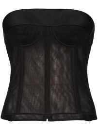 Maison Margiela Tulle Bustier Top Black at Farfetch