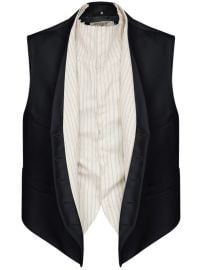 Maison Margiela striped-panel Waistcoat | Black | FARFETCH at Farfetch