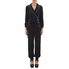 Maison Mayle Floral Jacquard Silk Crepe Jumpsuit at Barneys