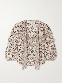 Maison Mayle Majorelle Floral print Silk crepe de chine Blouse at Net a Porter