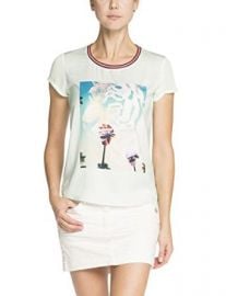 Maison Scotch Womenand39s Short Sleeve Photoprinted Top at Amazon