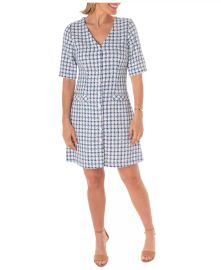 Maison Tara Tweed V Neck A Line Dress at Macys