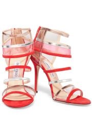 Maitai suede and Perspex Sandals by Jimmy Choo at The Outnet