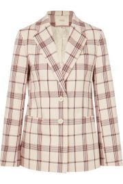 Maje - Checked twill blazer at Net A Porter