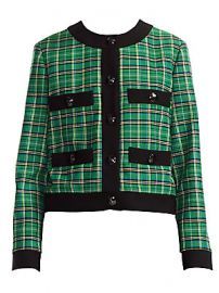 Maje - Vivert Plaid Crop Blazer at Saks Fifth Avenue