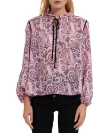 Maje Apollo Tie Neck Paisley Top   Bloomingdales at Bloomingdales