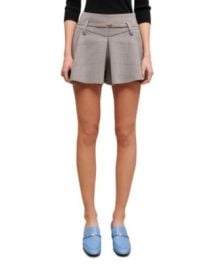 Maje Arreau Belted Plaid Shorts Bloomingdales at Bloomingdales