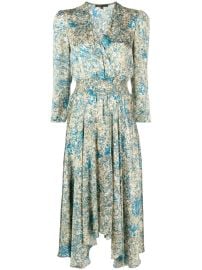 Maje Asymmetric Printed Dress - at Farfetch