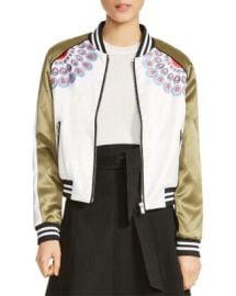 Maje Bamby Satin Bomber Jacket Bloomingdales at Bloomingdales