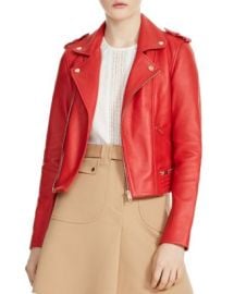 Maje Basalt Leather Motorcycle Jacket   Bloomingdales at Bloomingdales