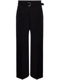 Maje Belted Waist Wide Leg Trousers at Farfetch