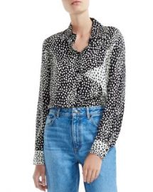 Maje Cilia Color-Blocked Animal-Print Shirt Women - Bloomingdale s at Bloomingdales