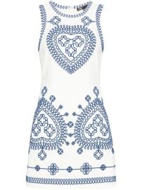 Maje Clover-embroidered Cotton Minidress - at Farfetch