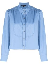 Maje Cropped Bib Shirt - at Farfetch