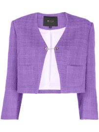 Maje Cropped Tweed Jacket - at Farfetch