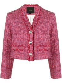 Maje Cropped Tweed Jacket - at Farfetch