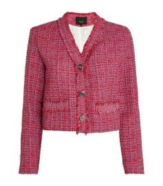 Maje Cropped Tweed Jacket at Harrods