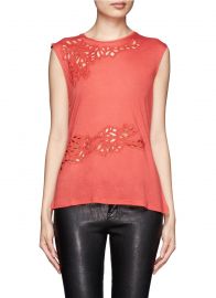 Maje Elan Leaf Cutout Top at Lane Crawford