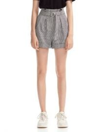 Maje Imy Belted Houndstooth Shorts Women - Bloomingdale s at Bloomingdales