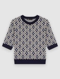 Maje Jacquard Knit Pullover at Maje