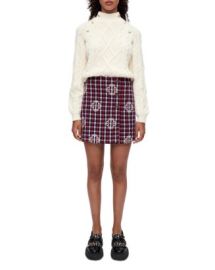 Maje Jargelo Houndstooth Skirt Bloomingdales at Bloomingdales