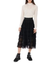 Maje Josepha Tiered Tulle Skirt Bloomingdales at Bloomingdales