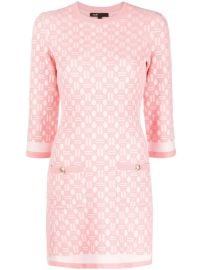 Maje Knitted geometric-pattern Mini Dress - at Farfetch