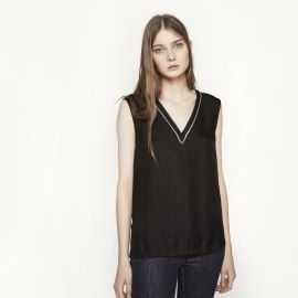 Maje Lala Top with Ladder Stitching at Maje