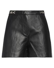 Maje Leather Shorts at Yoox