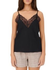 Maje Leatoni Silk Lace Trim Camisole   Bloomingdales at Bloomingdales