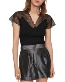 Maje Lilio Lace-Trim Top  Women - Bloomingdale s at Bloomingdales