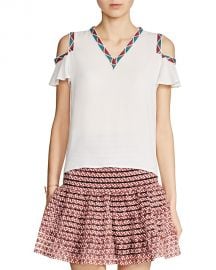 Maje Lisea Cold-Shoulder Top White at Bloomingdales