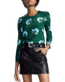 Maje Lukoise Floral Pleated Shoulder Top Women - Bloomingdale s at Bloomingdales