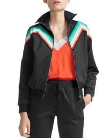 Maje Maneli Chevron-Stripe Track Jacket Women - Bloomingdale s at Bloomingdales