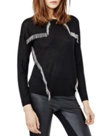 Maje Manhattan Fringed Trim Top at Bloomingdales