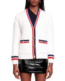 Maje Medhi Cable Knit Cardigan Sweater Bloomingdales at Bloomingdales