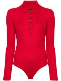 Maje Milky Bodysuit in Red at Farfetch