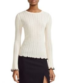 Maje Mimosa Pointelle Sweater Women - Bloomingdale s at Bloomingdales