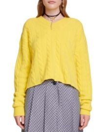 Maje Miramar Cashmere Blend Cable Knit Sweater Bloomingdales at Bloomingdales