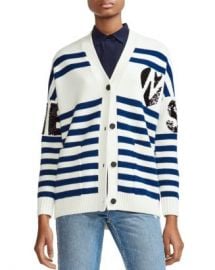 Maje Murmur Striped  amp  Sequined Cardigan Women - Bloomingdale s at Bloomingdales