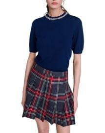 Maje Mylene Fine Knit Cropped Jumper Bloomingdales at Bloomingdales