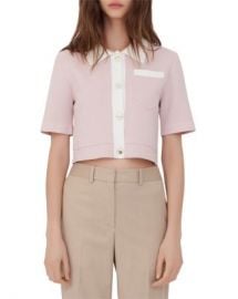 Maje Myshirt Cropped Short Sleeve Cardigan Women - Bloomingdale s at Bloomingdales