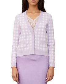 Maje Mystyle Checkered Cardigan   Bloomingdales at Bloomingdales