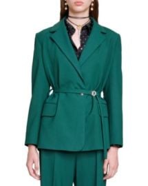 Maje Notch Collar Belted Blazer Bloomingdales at Bloomingdales