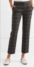 Maje Pants amp Jumpsuits Maje Crop Checked Stretchfeltslim Leg Wool Pants Poshmark at Poshmark