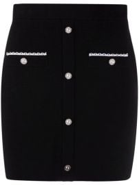 Maje Pearl embellished cotton mini skirt at Selfridges