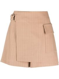 Maje Pinstripe Belted Skort - at Farfetch